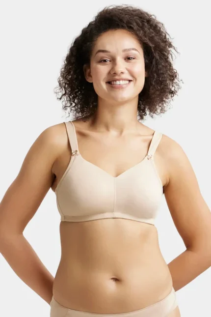 Light Skin Non Padded Soft Touch Microfiber Elastane Stretch Full Coverage Minimizer Bra