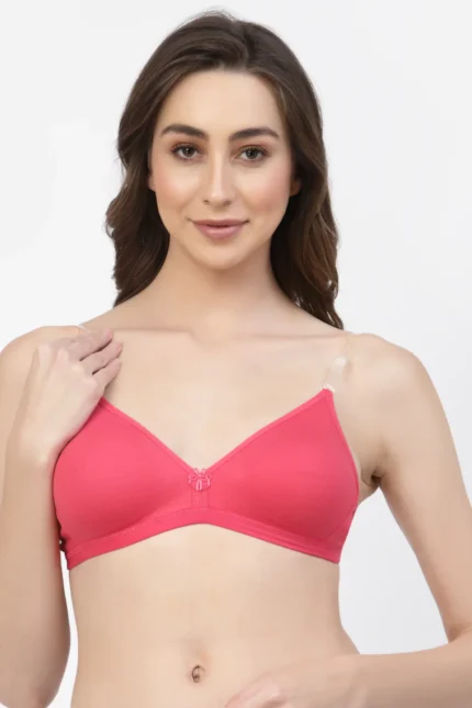 Rose Straps T-Shirt Bra Non Padded & Non-Wired Medium Coverage