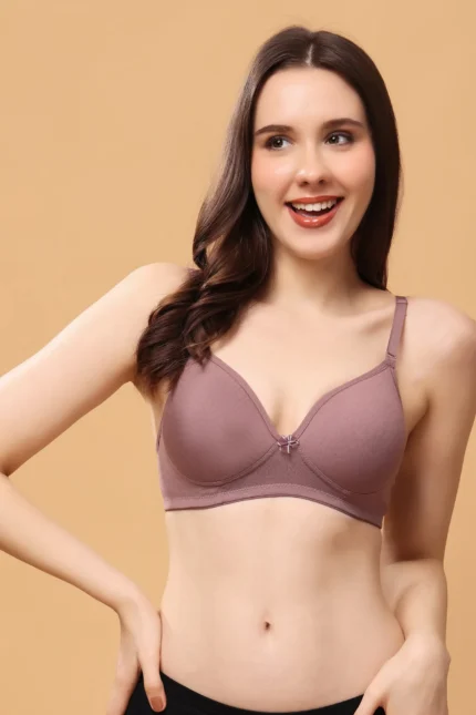 Wood Non-Wired Medium Coverage  Convertible-Straps T-Shirt Bra