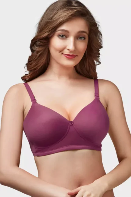 Orchid color Women Full Coverage Non Padded Bra