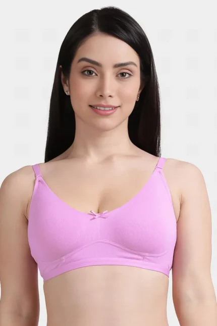 Susie Pastel Lavender Solid Full Coverage Moulded Everyday Bra