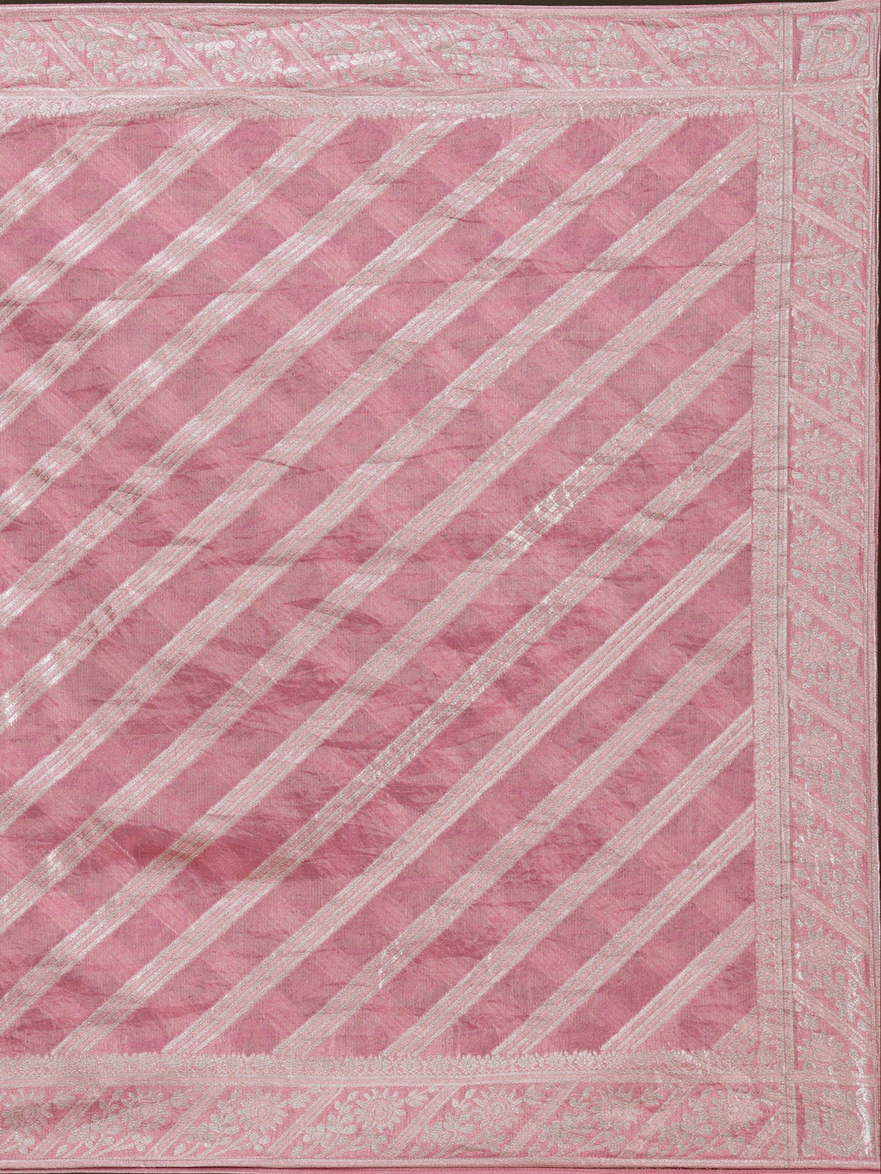 Onion Pink Sequins Soft Raw Silk Readymade Lehenga - Image 8
