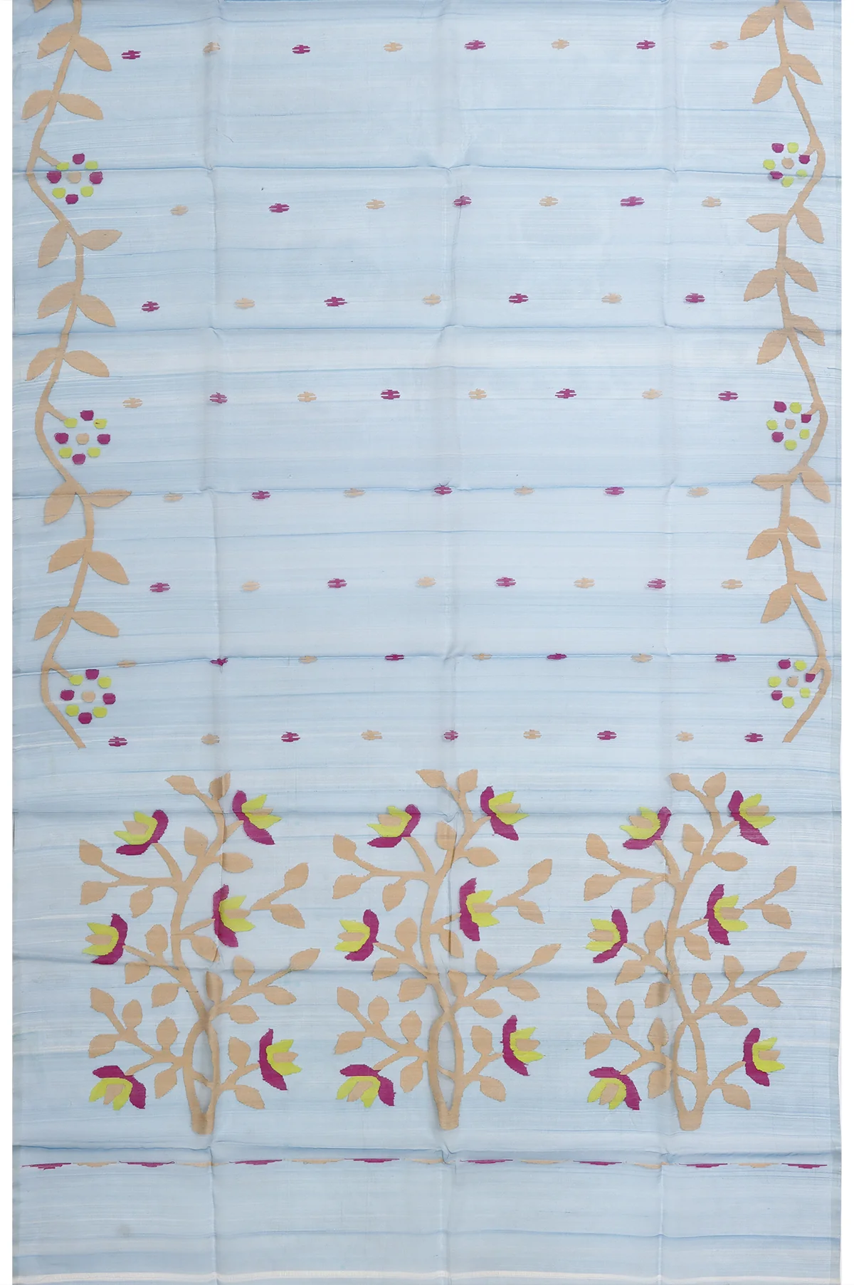 Blue Bengal Jamadani Saree - Image 4